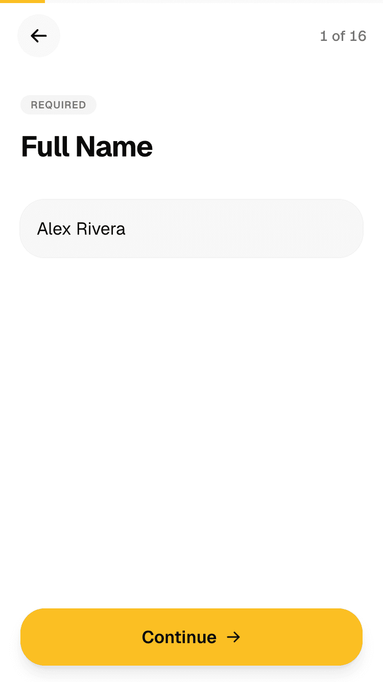 Short text question type