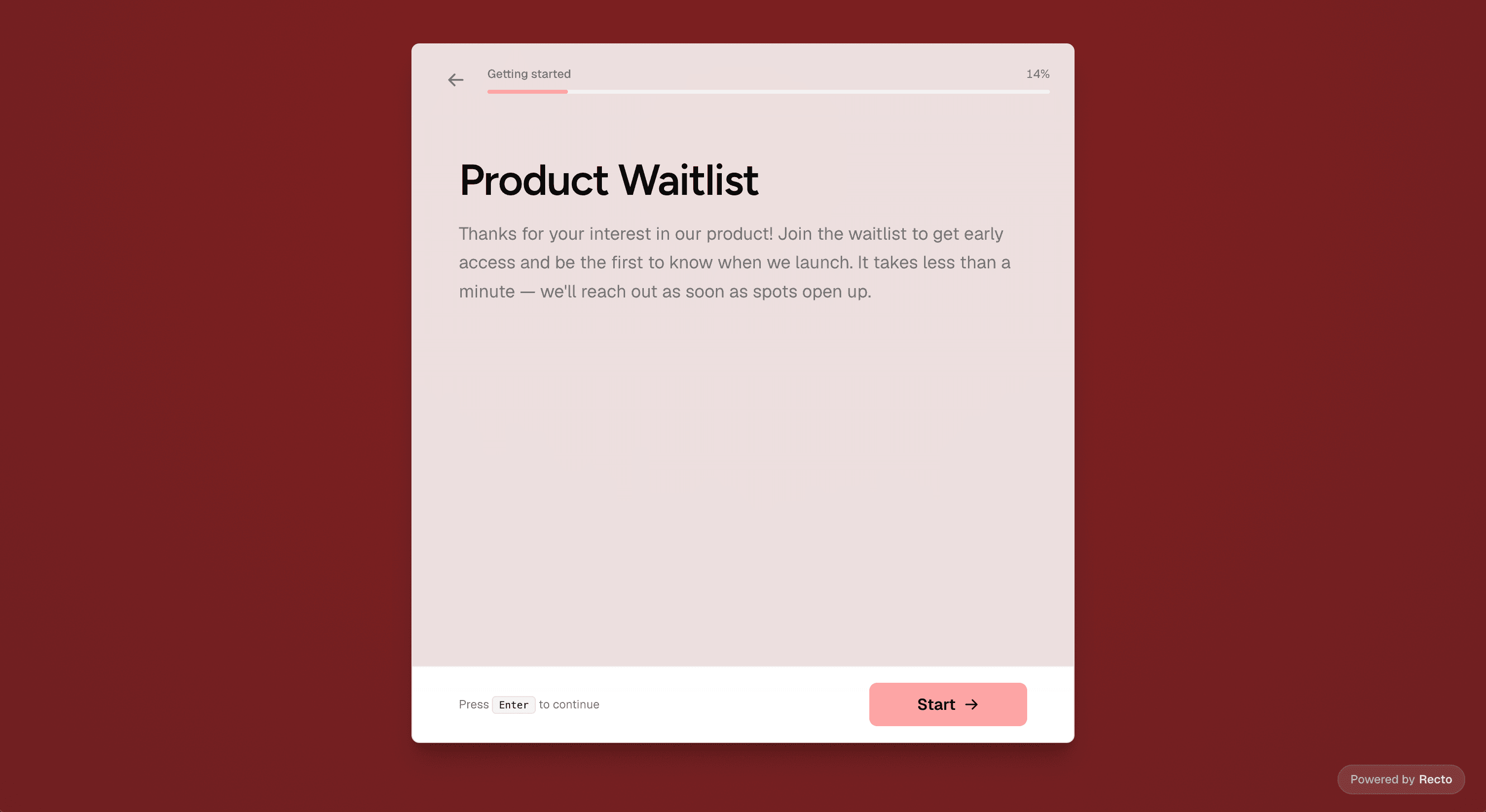 Rose theme — deep burgundy background with warm accent